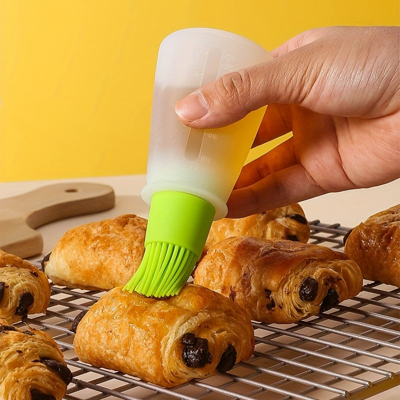 Kitchen BBQ Brush High Temp Resistant Silicone Bottle Brush