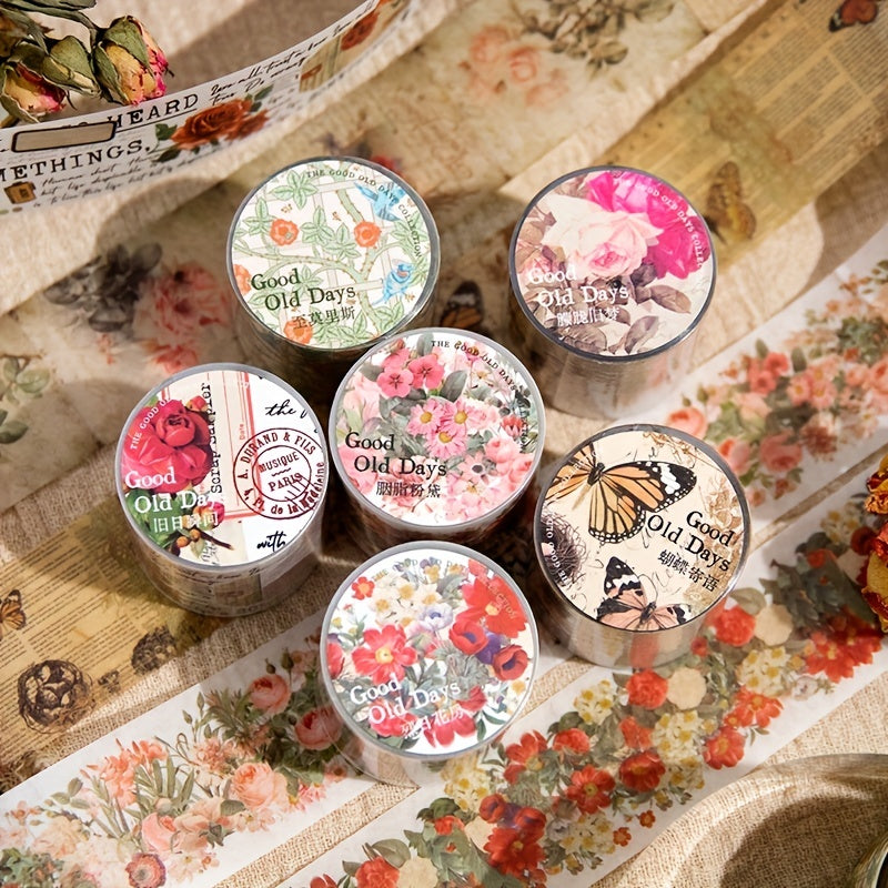 3 2m Roll Old Time Machine Series Collage Material Decoration Printed Paintings