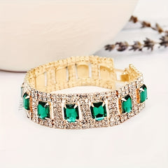 Square Artificial Diamond Gemstone Bracelet