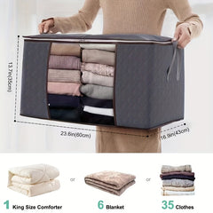 Non Woven Clothes Storage Box With Window & Handles