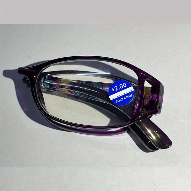 Print Flower Anti Light Blocking Reading Glasses For Women