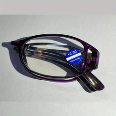 Print Flower Anti Light Blocking Reading Glasses For Women
