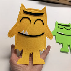 Colorful Monster Hand Puppet Set for Storytelling Props