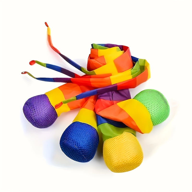 Rainbow Foam Bean Toss and Catch Game Soft Colorful Space Themed Activity for Ki
