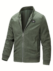 Men's Corduroy Varsity Jacket College Windbreaker