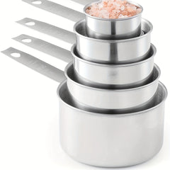 5pcs Stackable Stainless Steel Measuring Cups Kitchen Gadgets
