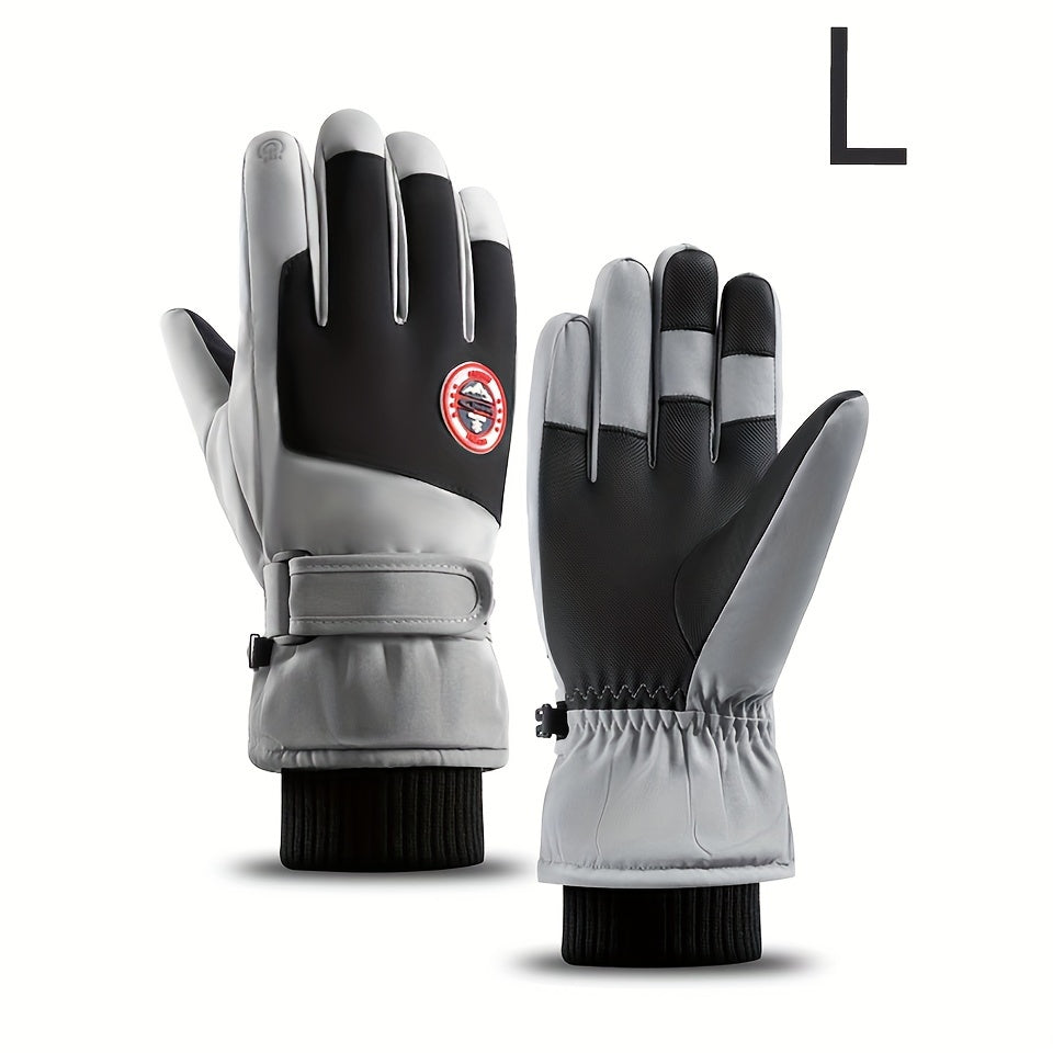 Non Slip Waterproof Velvet Gloves Warm Touch Screen Ski Gloves