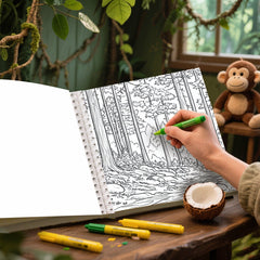 Magic Tree House Coloring Book Spiral Bound 20x20 with Clear Lines & Patterns