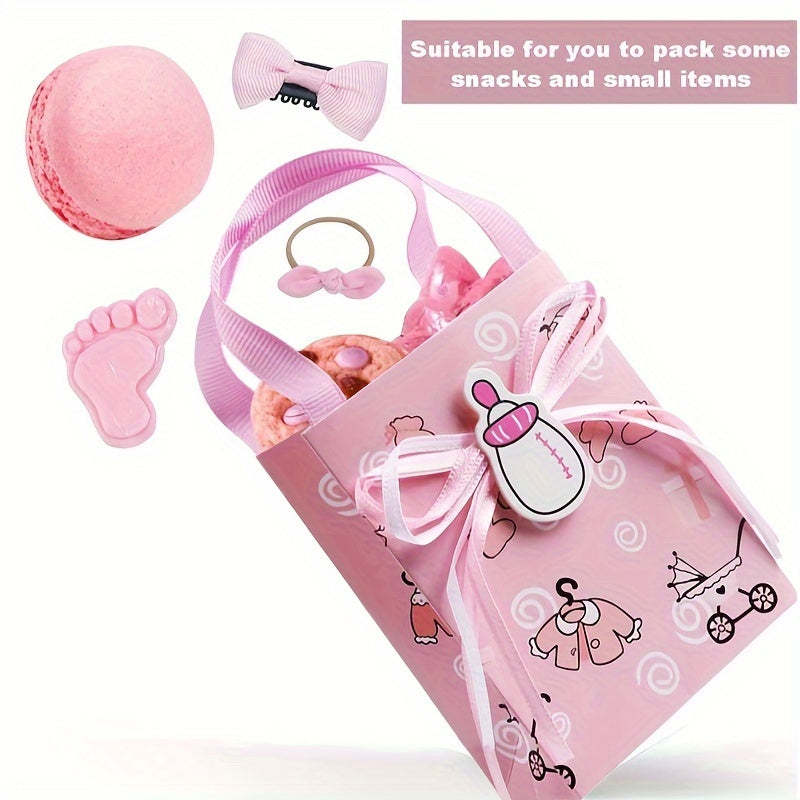 5pcs Pink Cartoon Milk Bottle Birthday Party Snack