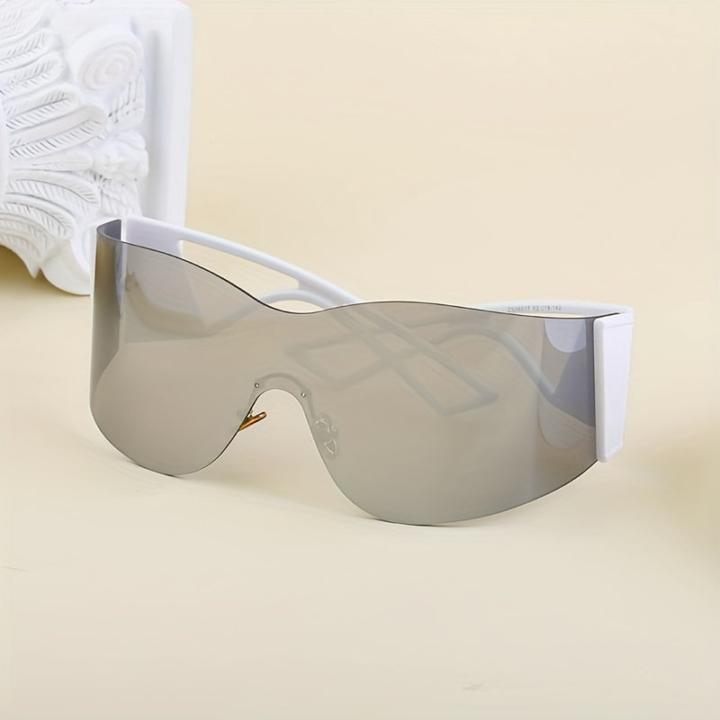 Men's Frameless Sunglasses Windproof Y2K Sports Glasses
