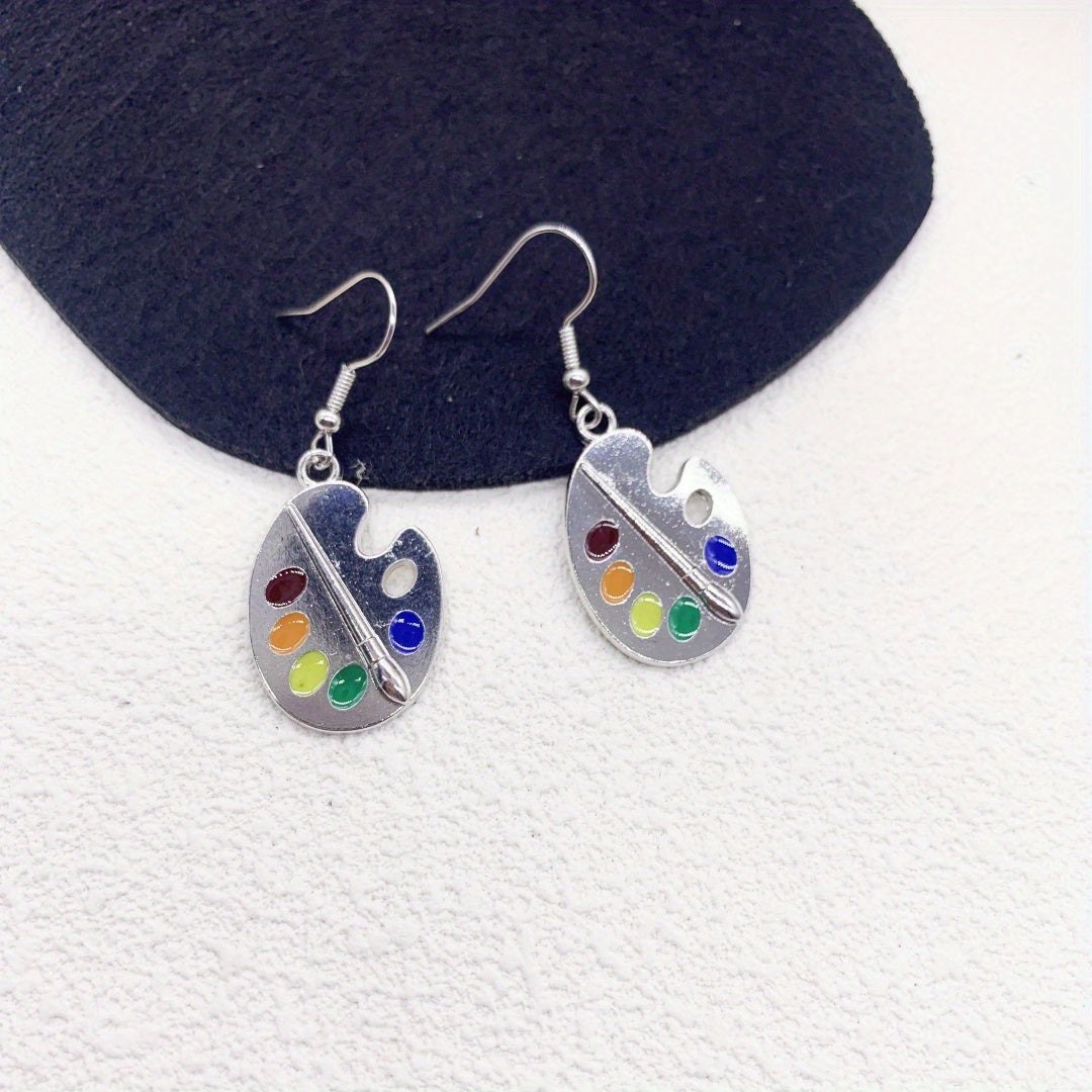 Alloy Palette Earrings - Versatile Women's Jewelry