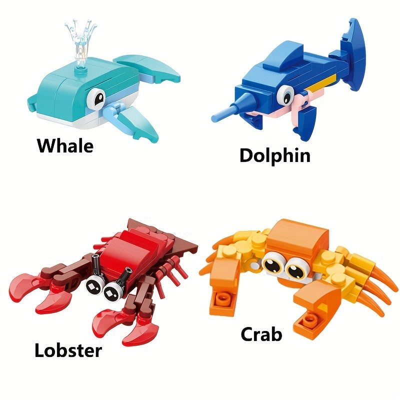 Educational Building Blocks 20pcs - Insect & Marine Animals Models Toy for Kids