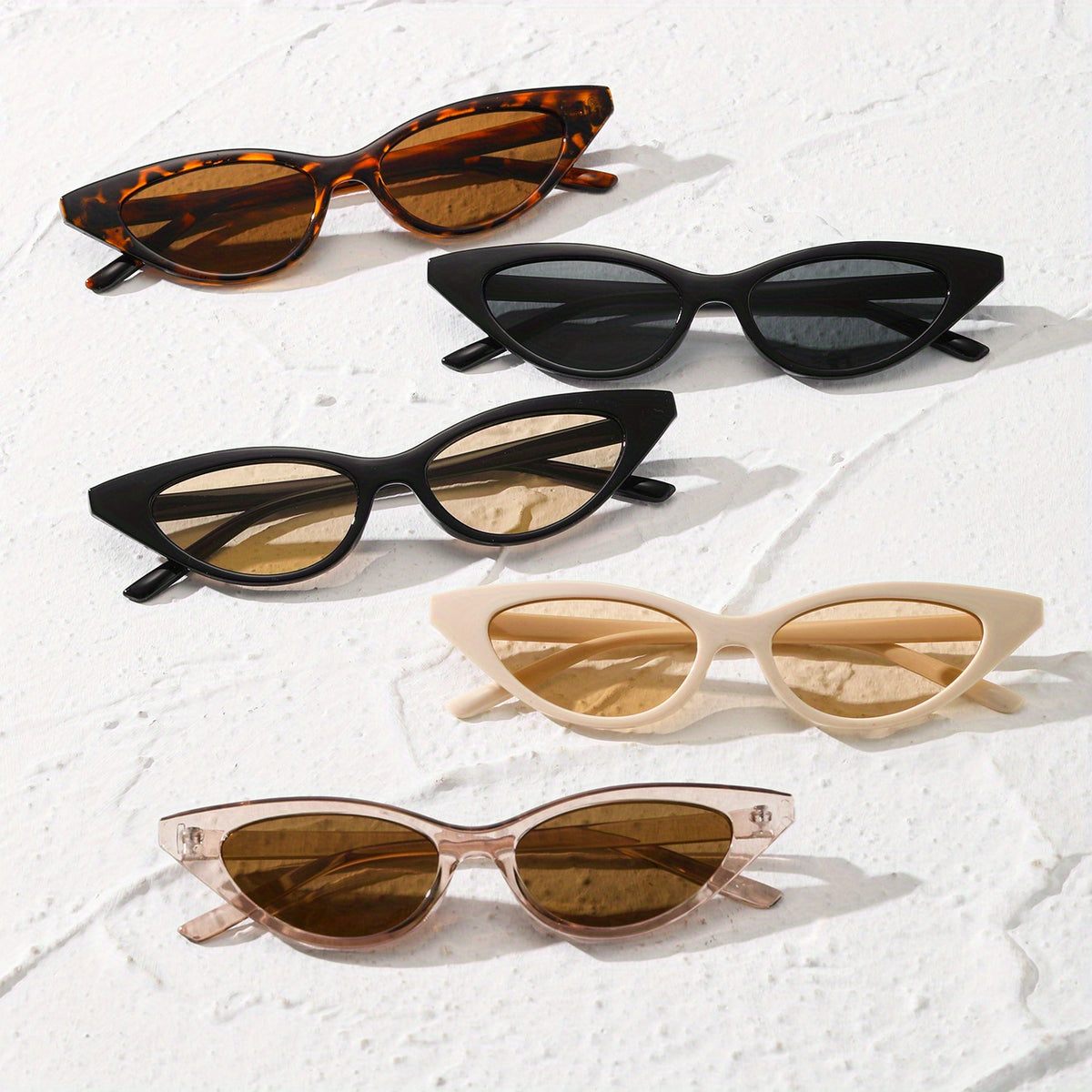 5 Pairs Cat Eye Sunglasses UV400 Sun Shades For Beach Party