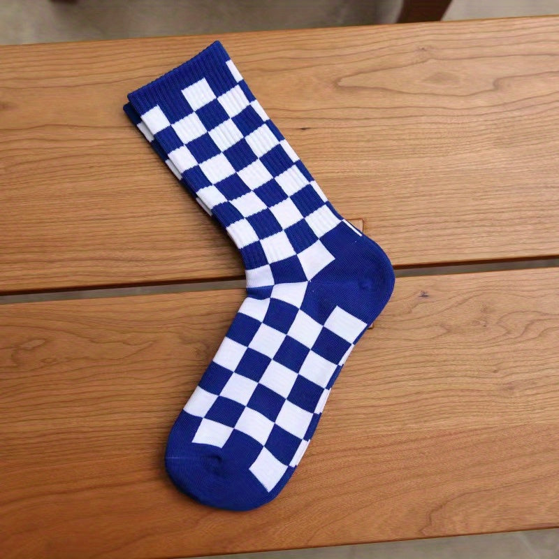 Plaid Print Socks Women's Stockings & Hosiery
