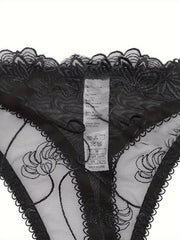 Sexy Lace Mesh Thongs Semi sheer Panties