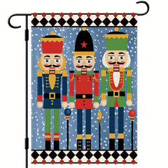 Christmas Soldier Nutcracker Garden Flag Double Side Outdoor Decor