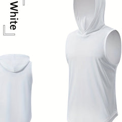 Breathable Men's Hooded Sleeveless Vest for Running