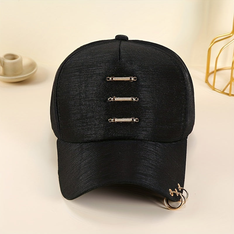 Iron Ring Decor Baseball Cap Hip Hop Dad Hats