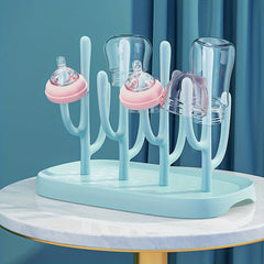 High Capacity Baby Bottle Drying Rack with Tray