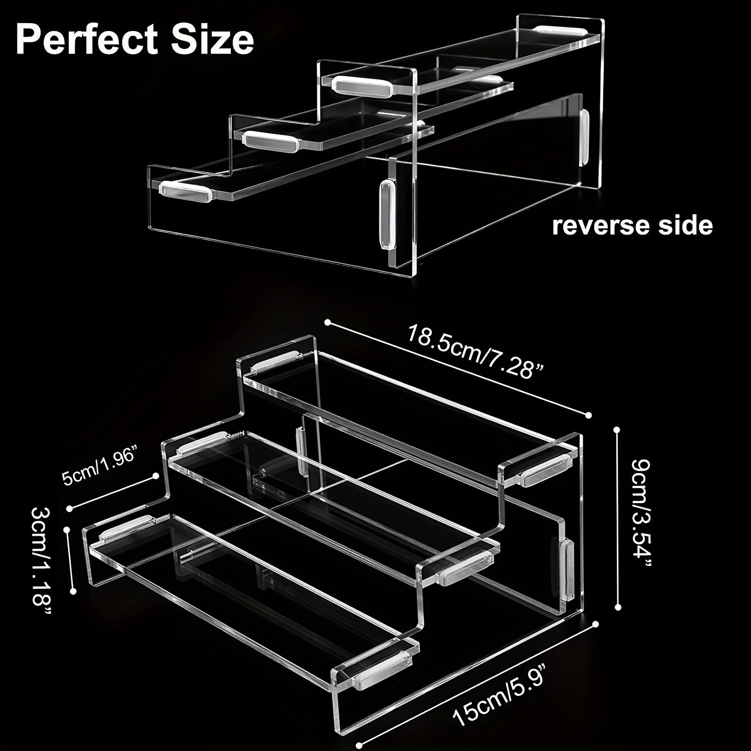 Transparent Acrylic Three-layer Display Rack for Blind Box Hand Cupcake Cosmetic