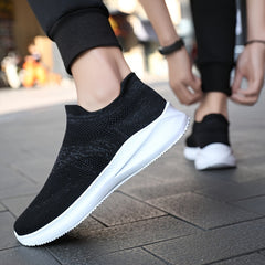 Men Knit Slip On Casual Shoes Lightweight Sneaker