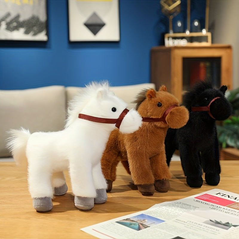 Pony Plush Toy Stuffed Animal Doll Farm Animals Home Decor