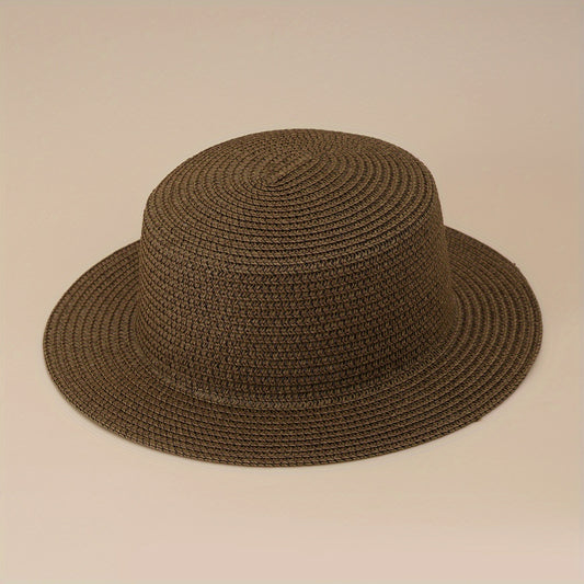 Summer Sun Hat Straw Fedora Cap Women Outdoor Beach Hat