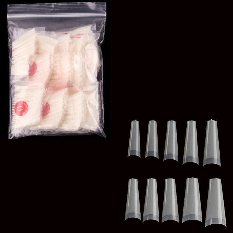 500 Pcs Long Clear Coffin Nail Tips with Case