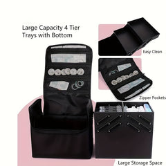 Large Makeup Organizer Case Professional Nail Train Bag