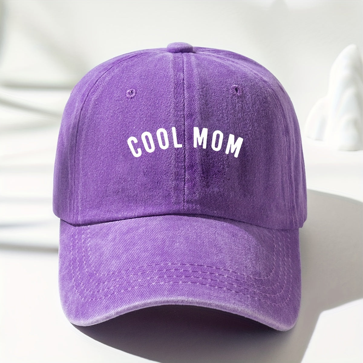 MOM Vintage Dad Hat Baseball Cap Distressed Washed Casual Sun Hat