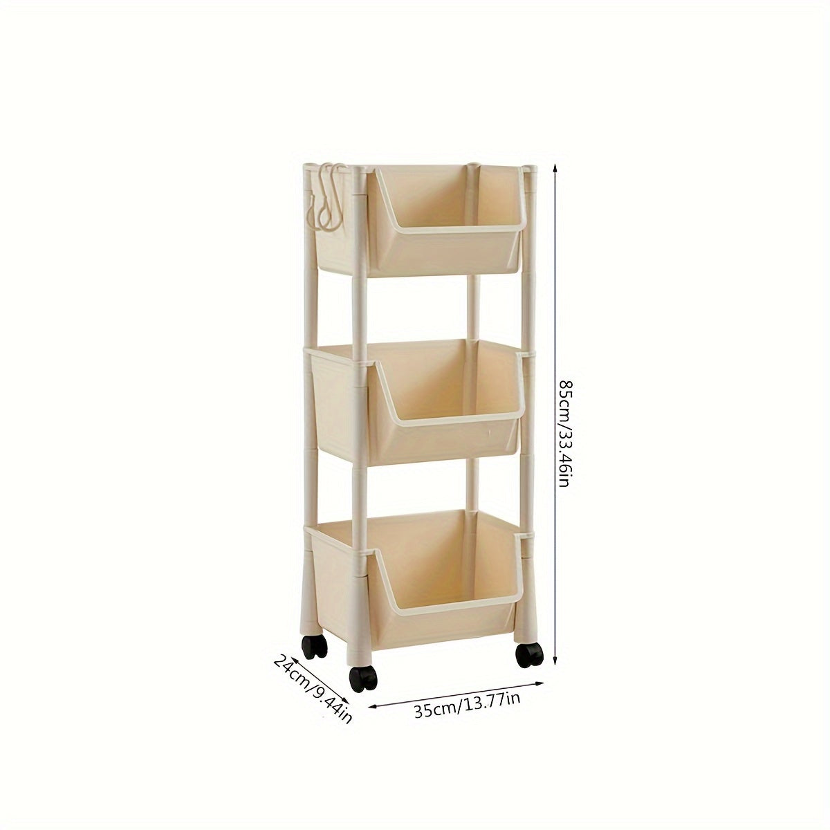 Sundries Storage Rack Kitchen Bedroom Shelf Small Cart Bookshelf
