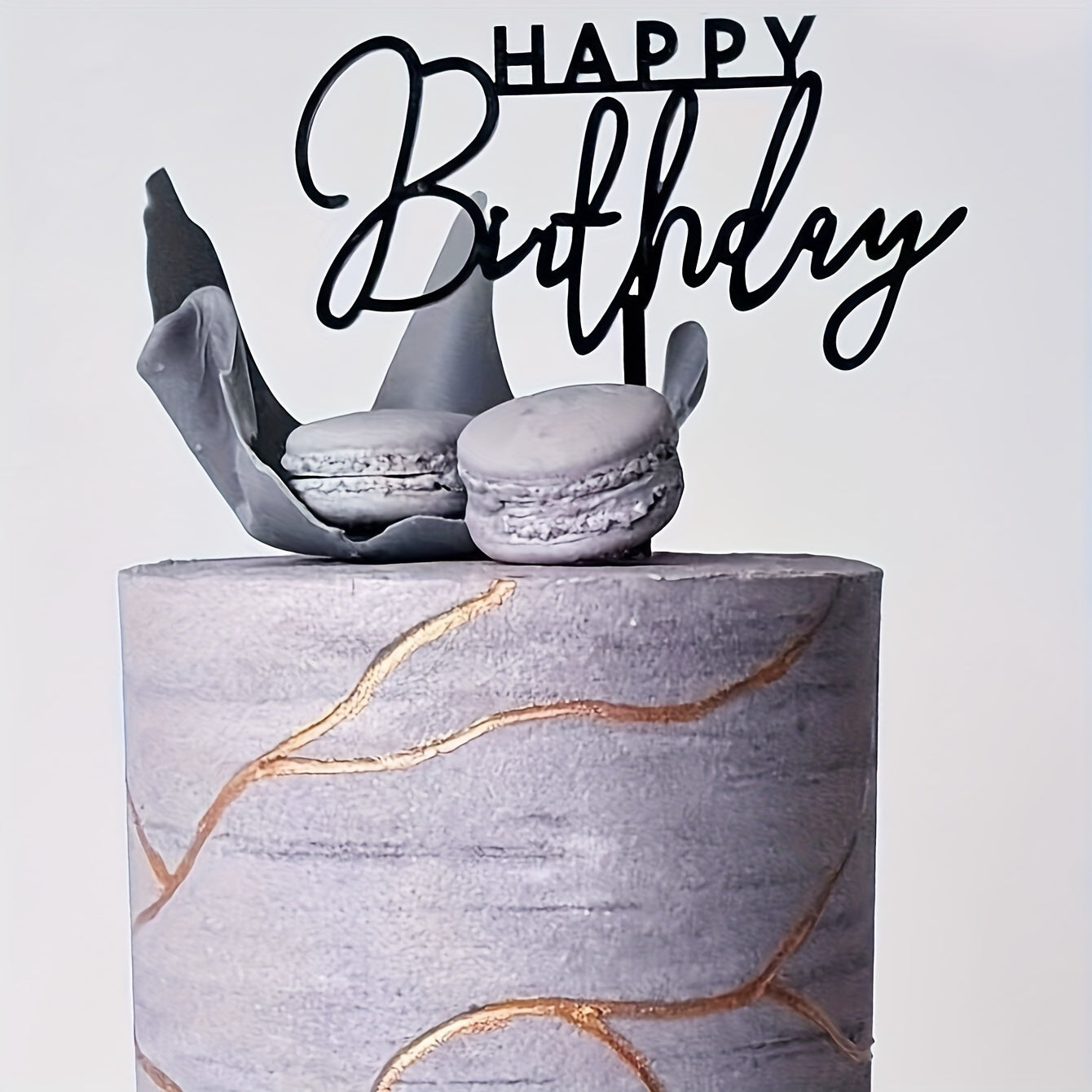 1pc Letter Graphic Cake Top Happy Birthday Art Cake Plate DIY