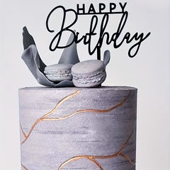 1pc Letter Graphic Cake Top Happy Birthday Art Cake Plate DIY