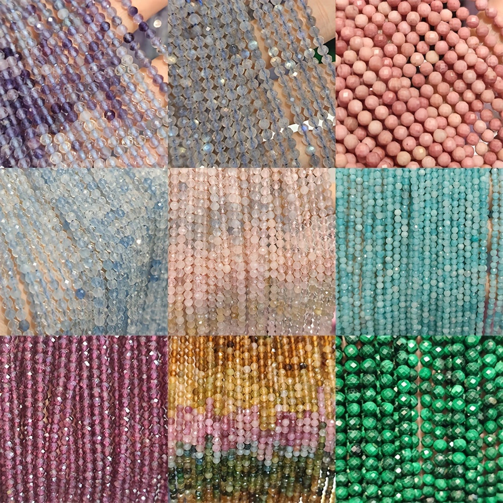 Labradorite Malachite Aquamarine Morganite Fluorite Beads Strip