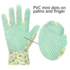 Women Gardening Gloves PVC Grip Dots