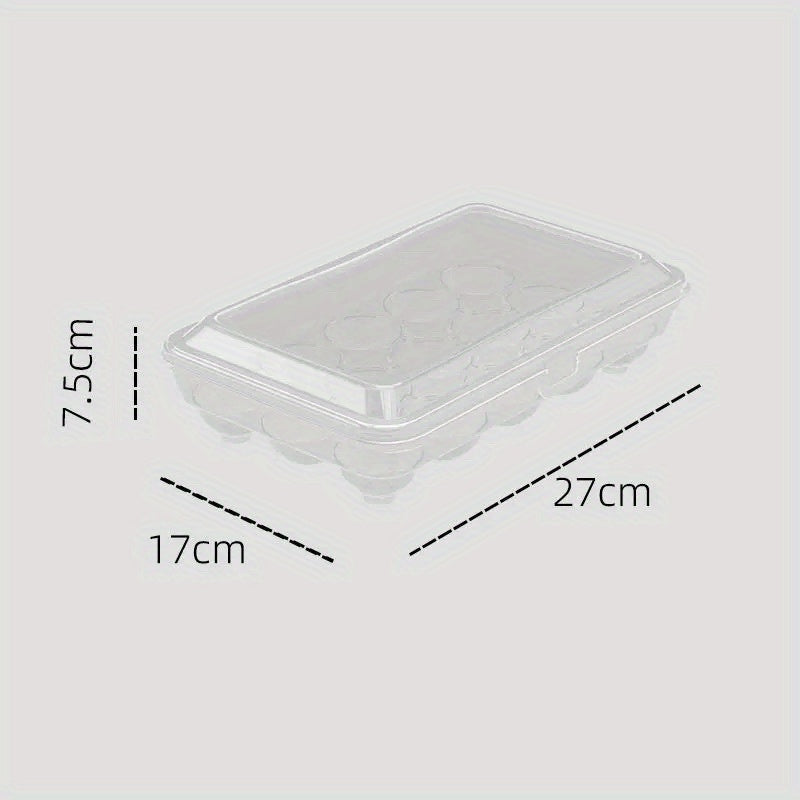 15pcs Plastic Egg Storage Boxes Shockproof Transparent Reusable Box