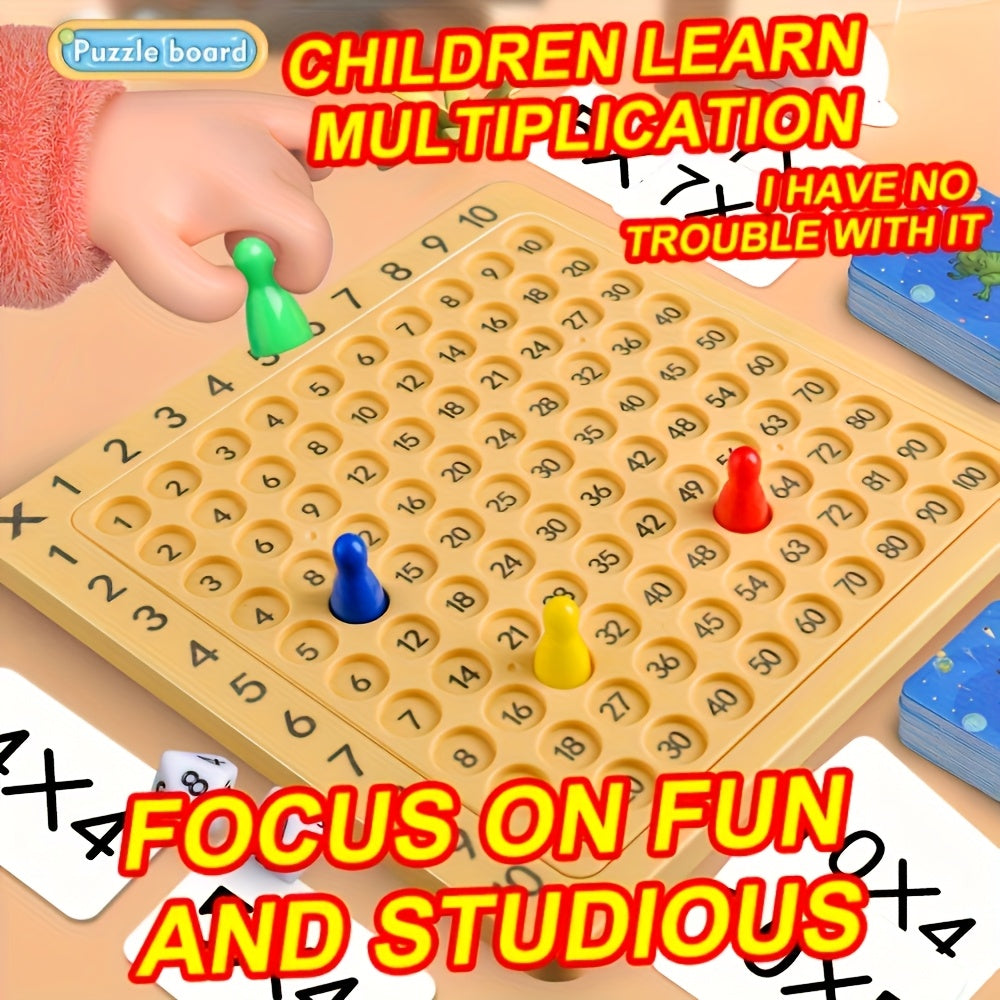Multiplication Table Puzzle Game for Kids, School Math Teaching Aid Toy