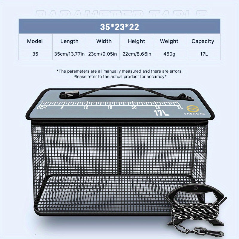 Portable Collapsible Fishing Basket with Quick Drying Technology