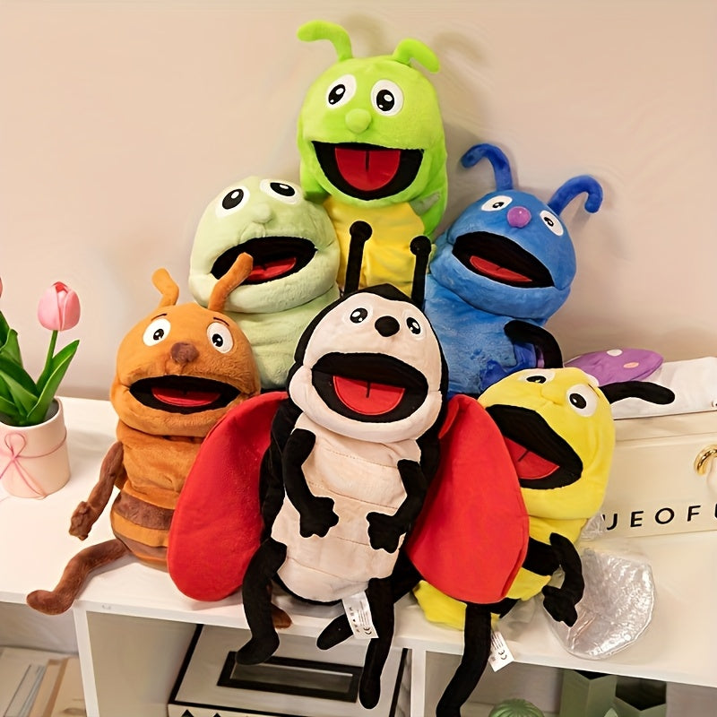 Hand Puppet Insect Toys for Kids Plush Finger Puppet Halloween Decor