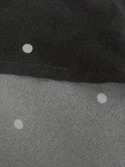 Dot Print Puff Sleeve A Line Dress With Belt