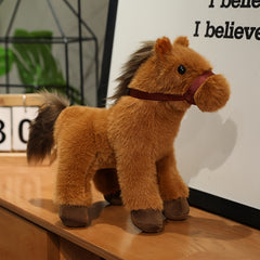 Pony Plush Toy Stuffed Animal Doll Farm Animals Home Decor