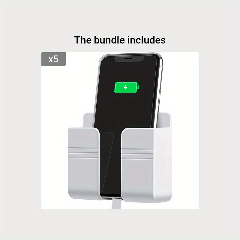 Wall Mount Phone Organizer Storage Box Remote Control Phone Bracket Organizer