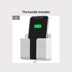 Wall Mount Phone Organizer Storage Box Remote Control Phone Bracket Organizer