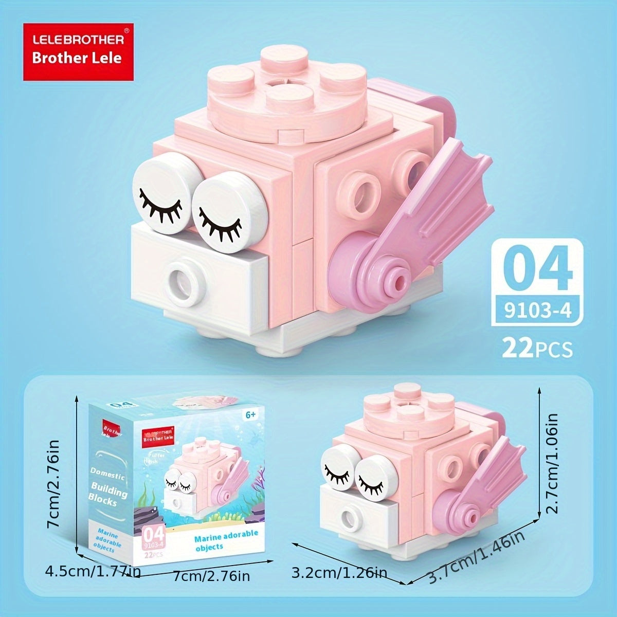 Ocean Creatures Building Block Set Sea Fish Model Toy