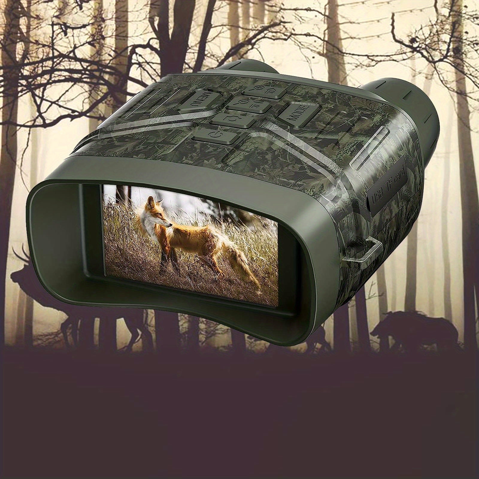Night Vision Binoculars Large Screen 32GB Memory Card & Lithium Battery