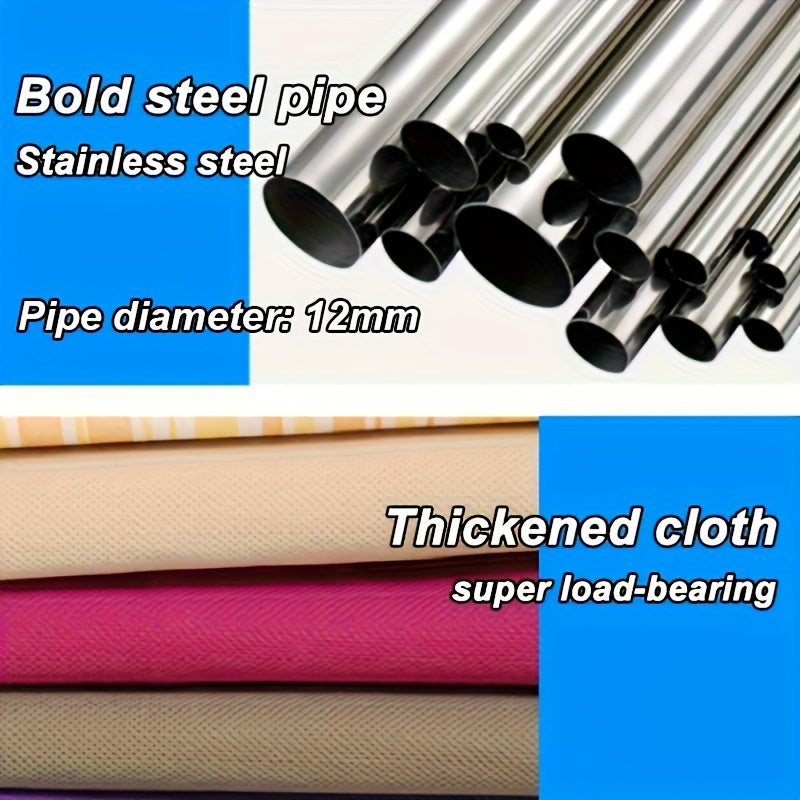 Large Clothes Storage Closet with Side Pockets - Easy Assembly Wardrobe