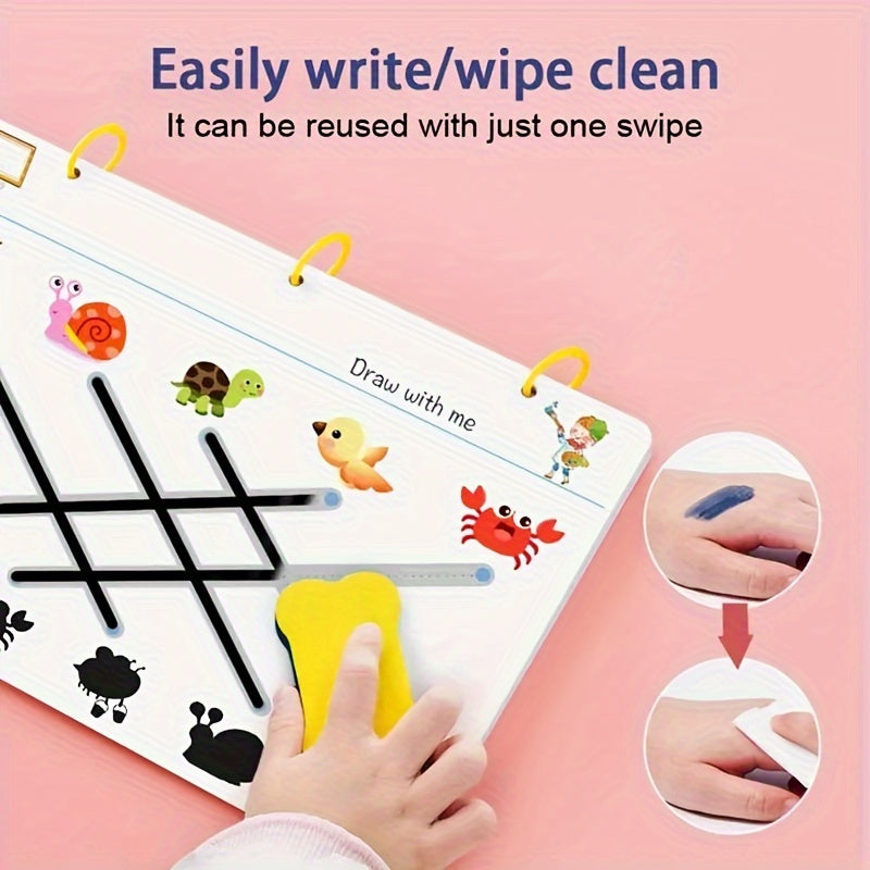 Reusable Magic Tracking Exercise Book Montessori Education Stationery