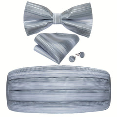 Men's Pre Tied Bow Tie Solid Set