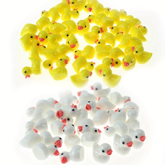 Set of 10 Duck Figurines for Outdoor Garden Decoration