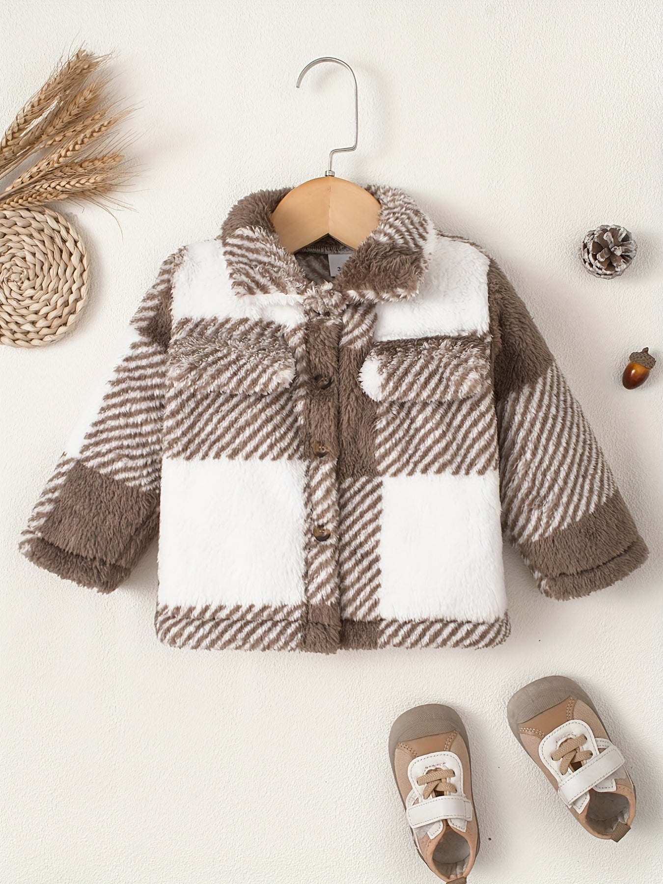 Baby Corduroy Trucker Jacket Toddler Fleece Lined Casual Coat